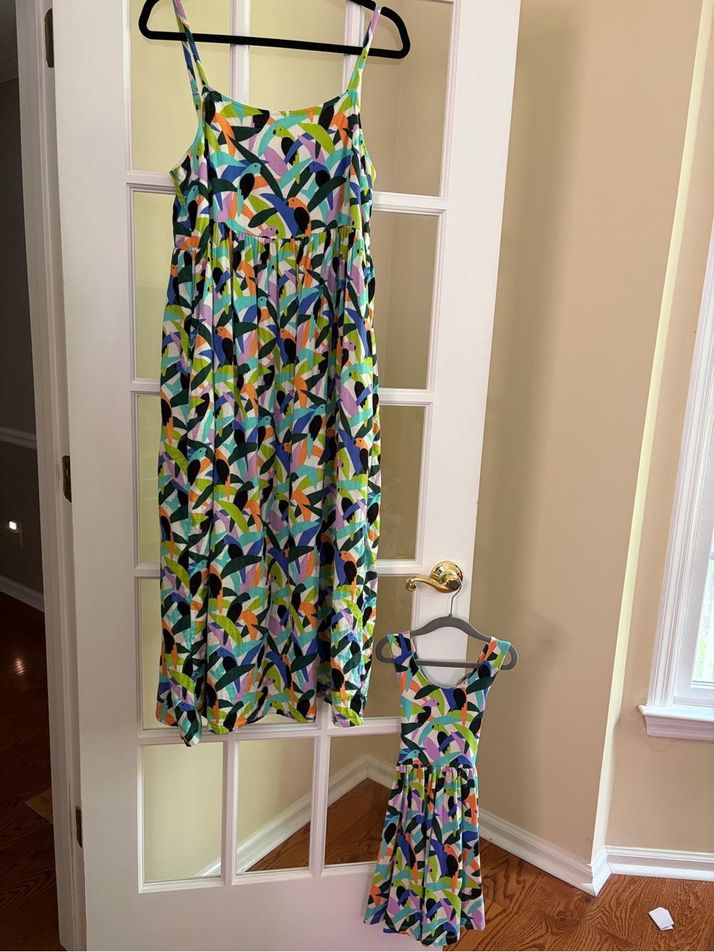 Hanna Andersson Pastel Smocked Dress with Bright Trim - Picture 5 of 5